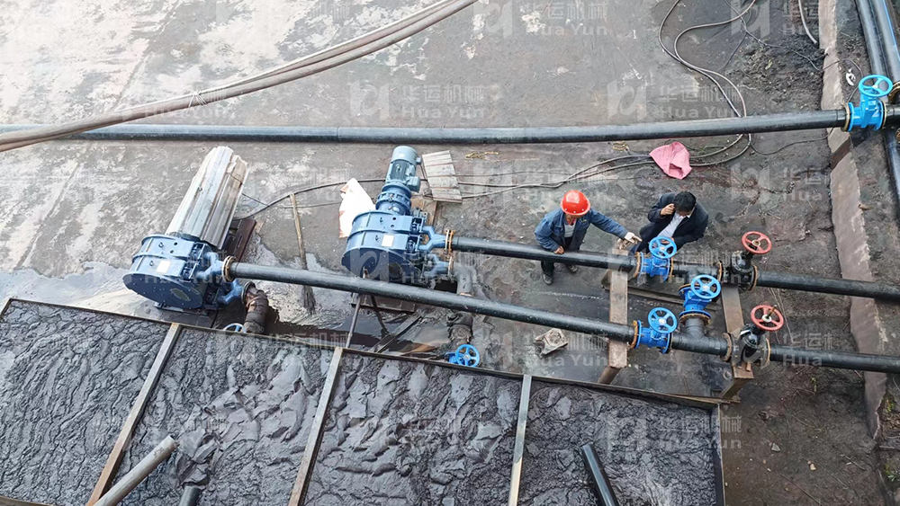 華運雙管專利智能軟管泵配套盤式過濾機使用